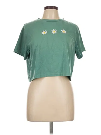 Pre-owned Romwe Short Sleeve T-shirt In Green
