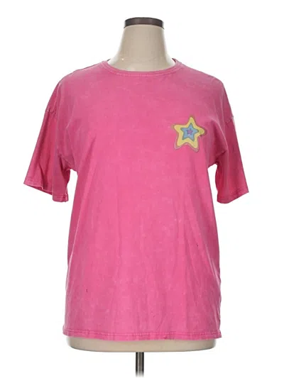 Pre-owned Romwe Short Sleeve T-shirt In Pink