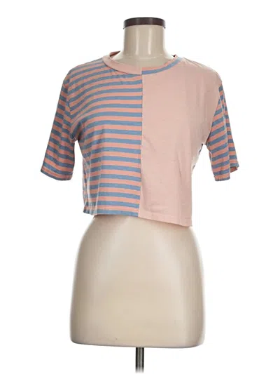 Pre-owned Romwe Short Sleeve T-shirt In Pink