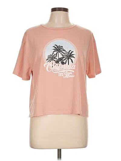 Pre-owned Romwe Short Sleeve T-shirt In Pink