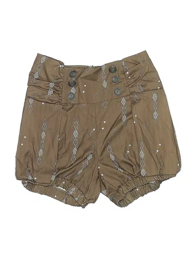 Pre-owned Romwe Shorts In Brown