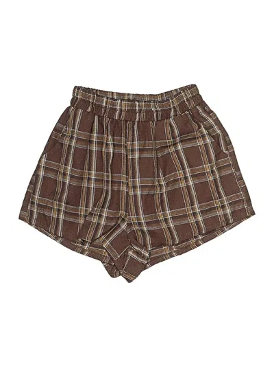Pre-owned Romwe Shorts In Brown