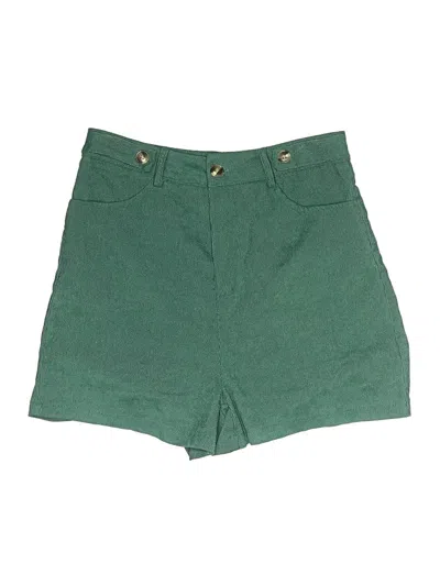 Pre-owned Romwe Shorts In Green