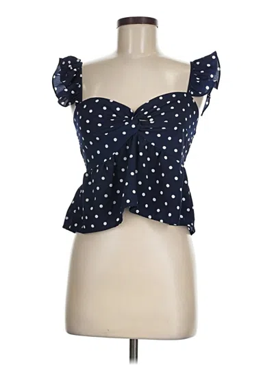 Pre-owned Romwe Sleeveless Blouse In Blue