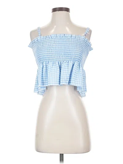 Pre-owned Romwe Sleeveless Blouse In Blue