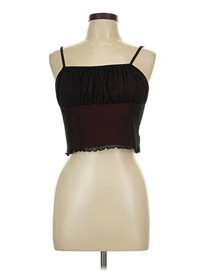 Pre-owned Romwe Sleeveless Blouse In Burgundy