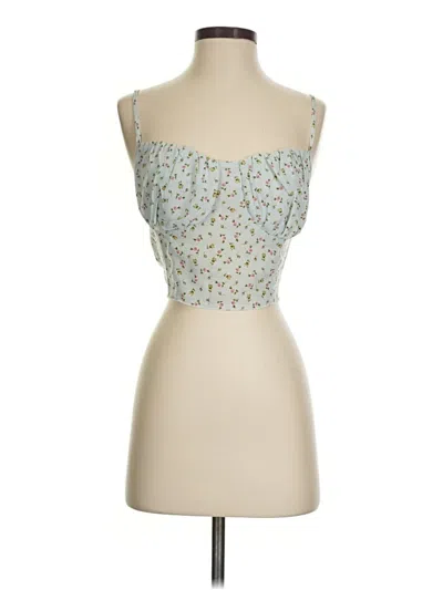 Pre-owned Romwe Sleeveless Blouse In Green