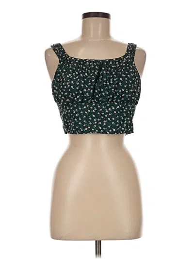 Pre-owned Romwe Sleeveless Blouse In Green
