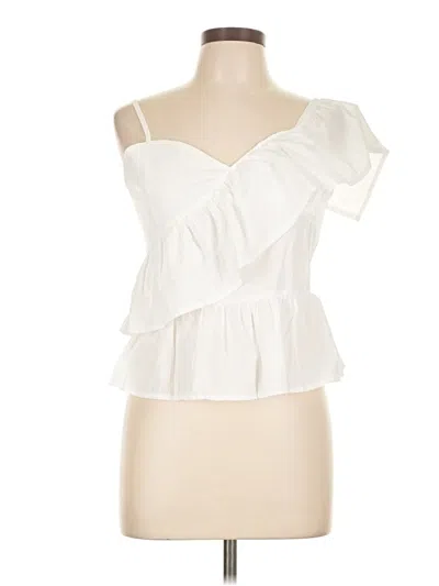 Pre-owned Romwe Sleeveless Blouse In White