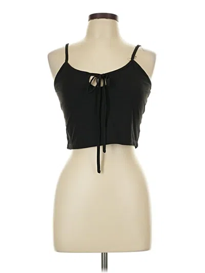 Pre-owned Romwe Sleeveless Top Black Halter Neckline Tops