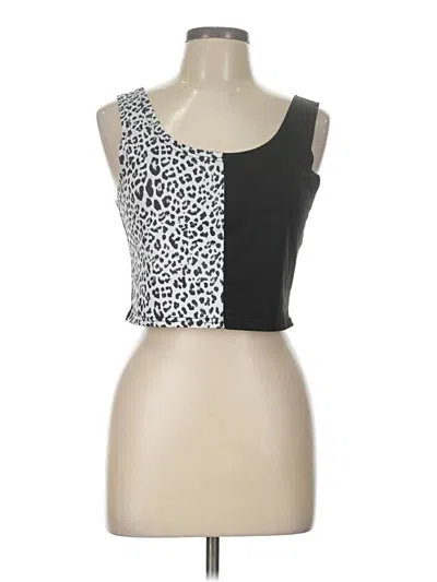 Pre-owned Romwe Sleeveless Top Black Strapless Neckline Tops