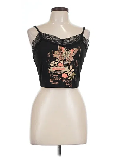 Pre-owned Romwe Sleeveless Top Black Sweetheart Neckline Tops