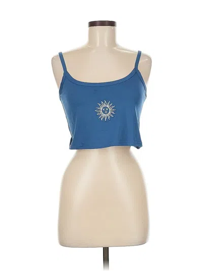 Pre-owned Romwe Sleeveless Top Blue Sweetheart Neckline Tops