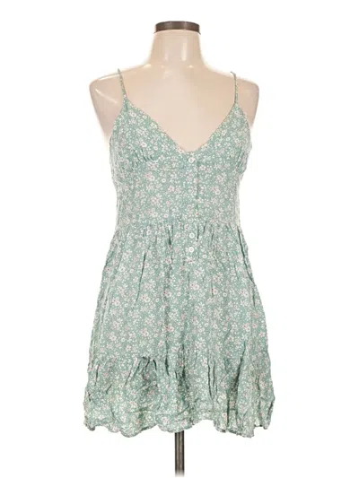 Pre-owned Romwe Sleeveless Top Green Sweetheart Neckline Tops