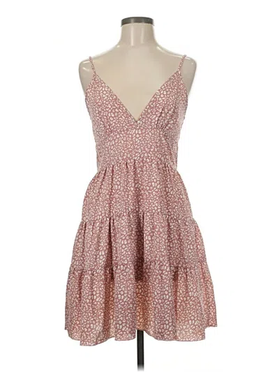 Pre-owned Romwe Sleeveless Top Pink Sweetheart Neckline Tops