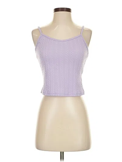 Pre-owned Romwe Sleeveless Top Purple Halter Neckline Tops