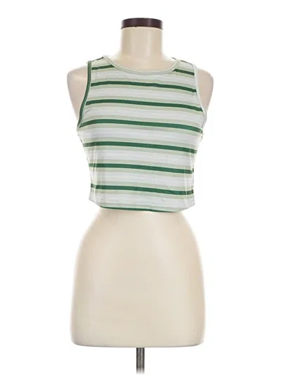 Pre-owned Romwe Sleeveless T-shirt In Green