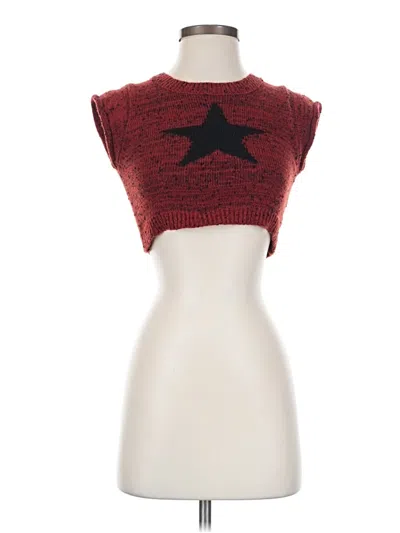Pre-owned Romwe Sweater Vest In Red