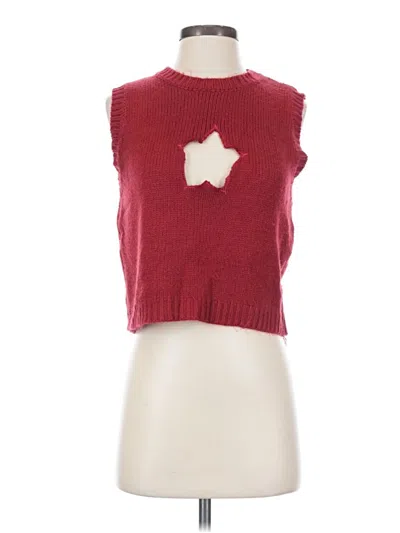 Pre-owned Romwe Sweater Vest In Red