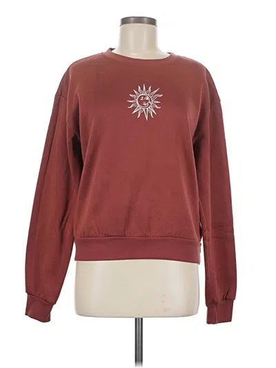 Pre-owned Romwe Sweatshirt In Burgundy