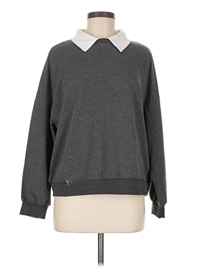 Pre-owned Romwe Sweatshirt In Gray