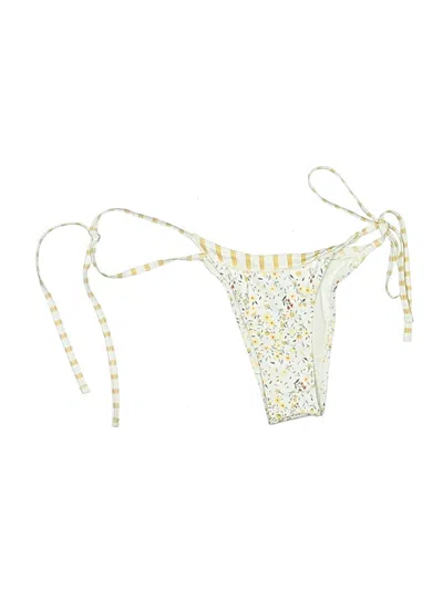 Pre-owned Romwe Swimsuit Bottoms In Gold