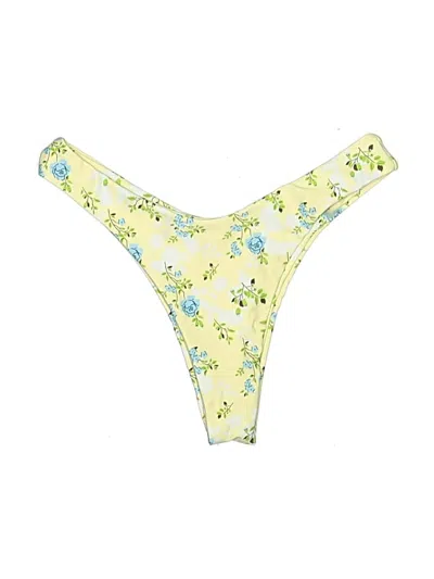 Pre-owned Romwe Swimsuit Bottoms In Yellow