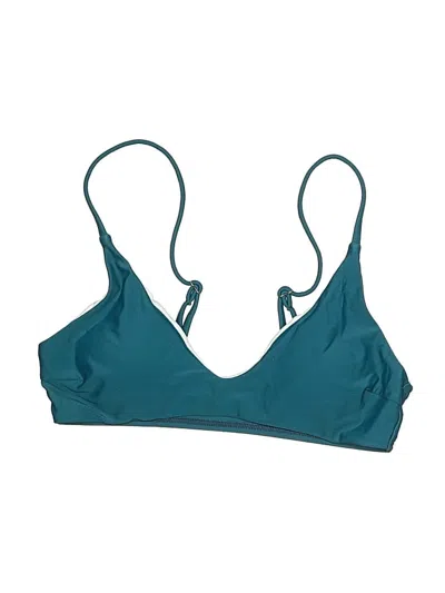 Pre-owned Romwe Swimsuit Top Teal Swimwear