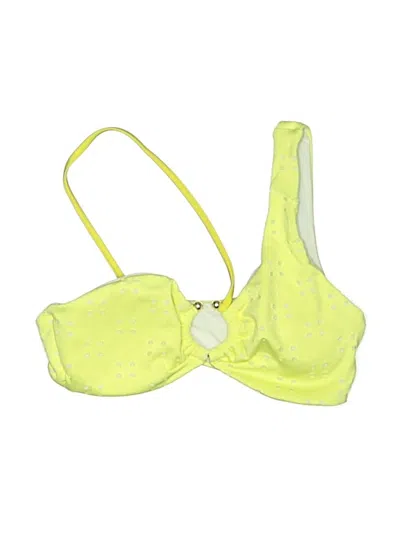 Pre-owned Romwe Swimsuit Top Yellow Swimwear