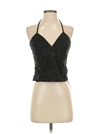 Pre-owned Romwe Tank Top Black Halter Neckline Tops