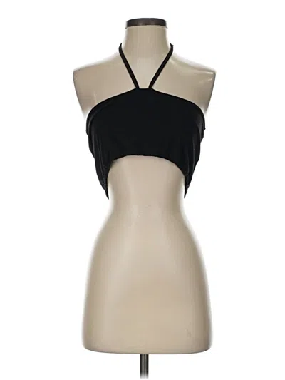 Pre-owned Romwe Tank Top Black Halter Neckline Tops