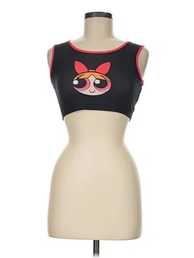 Pre-owned Romwe Tank Top Black Strapless Neckline Tops