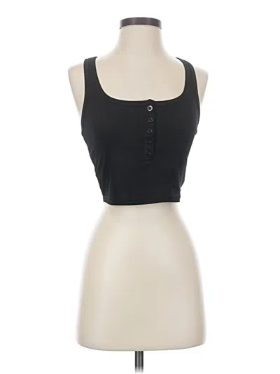 Pre-owned Romwe Tank Top Black Strapless Neckline Tops