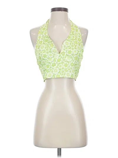 Pre-owned Romwe Tank Top Green Halter Neckline Tops
