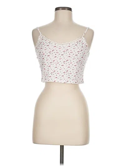 Pre-owned Romwe Tank Top Pink Sweetheart Neckline Tops