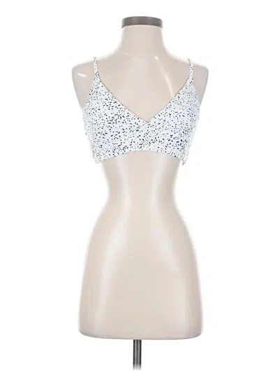 Pre-owned Romwe Tank Top Silver Strapless Neckline Tops