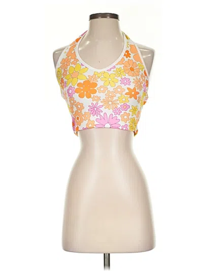 Pre-owned Romwe Tank Top Yellow Halter Neckline Tops