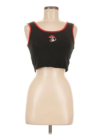 Pre-owned Romwe Tube Top Black Strapless Neckline Tops