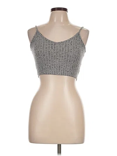 Pre-owned Romwe Tube Top Silver Strapless Neckline Tops
