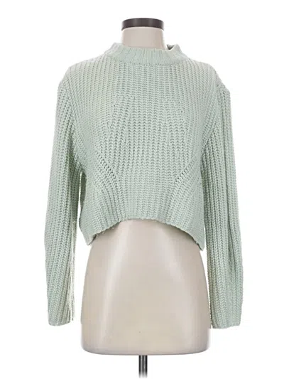 Pre-owned Romwe Turtleneck Sweater In Green