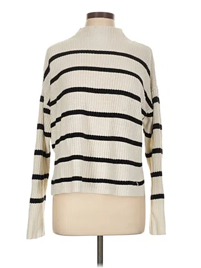 Pre-owned Romwe Turtleneck Sweater In Ivory