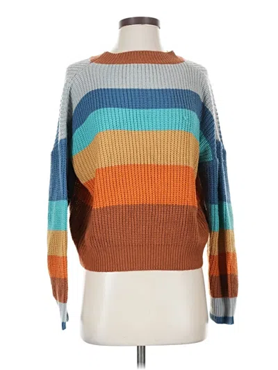 Pre-owned Romwe Turtleneck Sweater In Orange