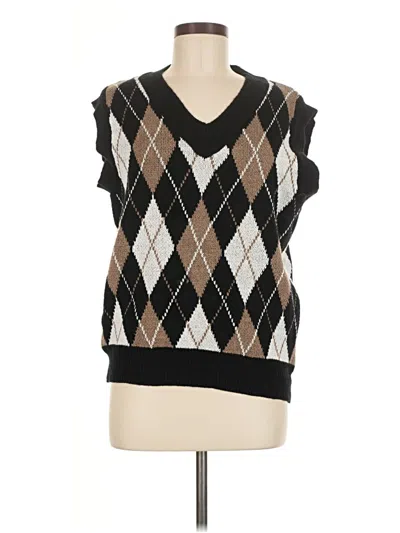 Pre-owned Romwe Vest In Black