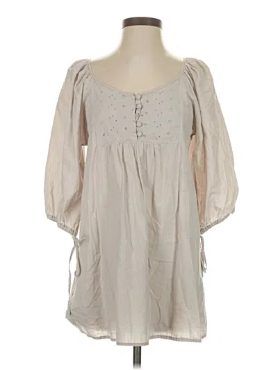 Pre-owned Romy 3/4 Sleeve Blouse In Gray