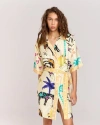 Romy Lover Robe In Cream, Multi-colored