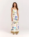 Romy Lover Slip Dress In Cream, Multi-colored