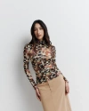 Romy Mosaic Top In Brown