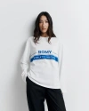 Romy The Brand Romy Athletic Society Long Sleeve Tee In White