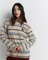 Romy The Brand Varsity Long Sleeve Tee In Brown