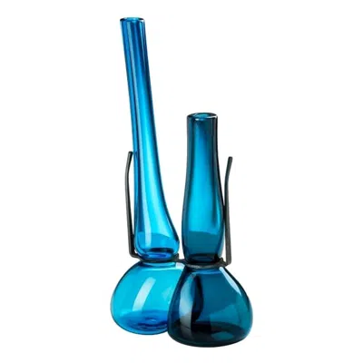 Pre-owned Ron Arad 21st Century, Where Are My Glasses, Double Lens Vase In Horizon By  In Blue